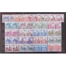 ALEMANIA OCCIDENTAL BERLIN 1977 SERIE COMPLETA NUEVA MINT EN PAREJAS HORIZONTALES